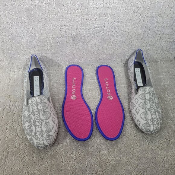 Rothy's The Loafer Women's Size US 9.5 Grey Snake Round Toe Slip on Flat Shoes - Picture 8 of 9